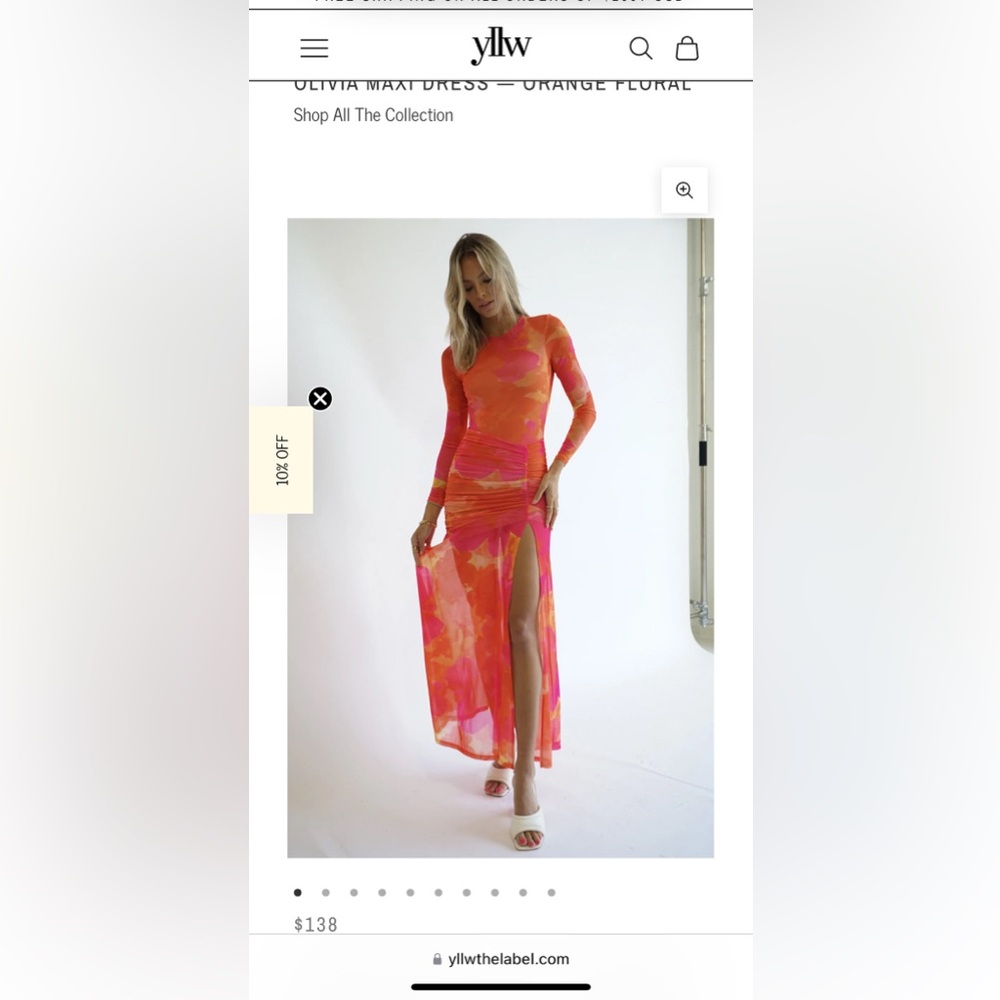 IN SEARCH OF DRESS yllw the label Olivia dress